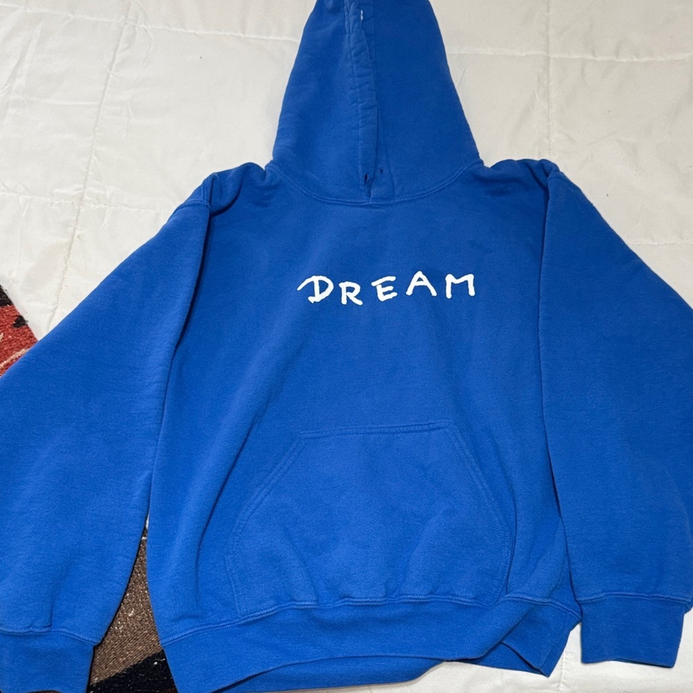 Yoko ono “dream” men’s blue hoodie